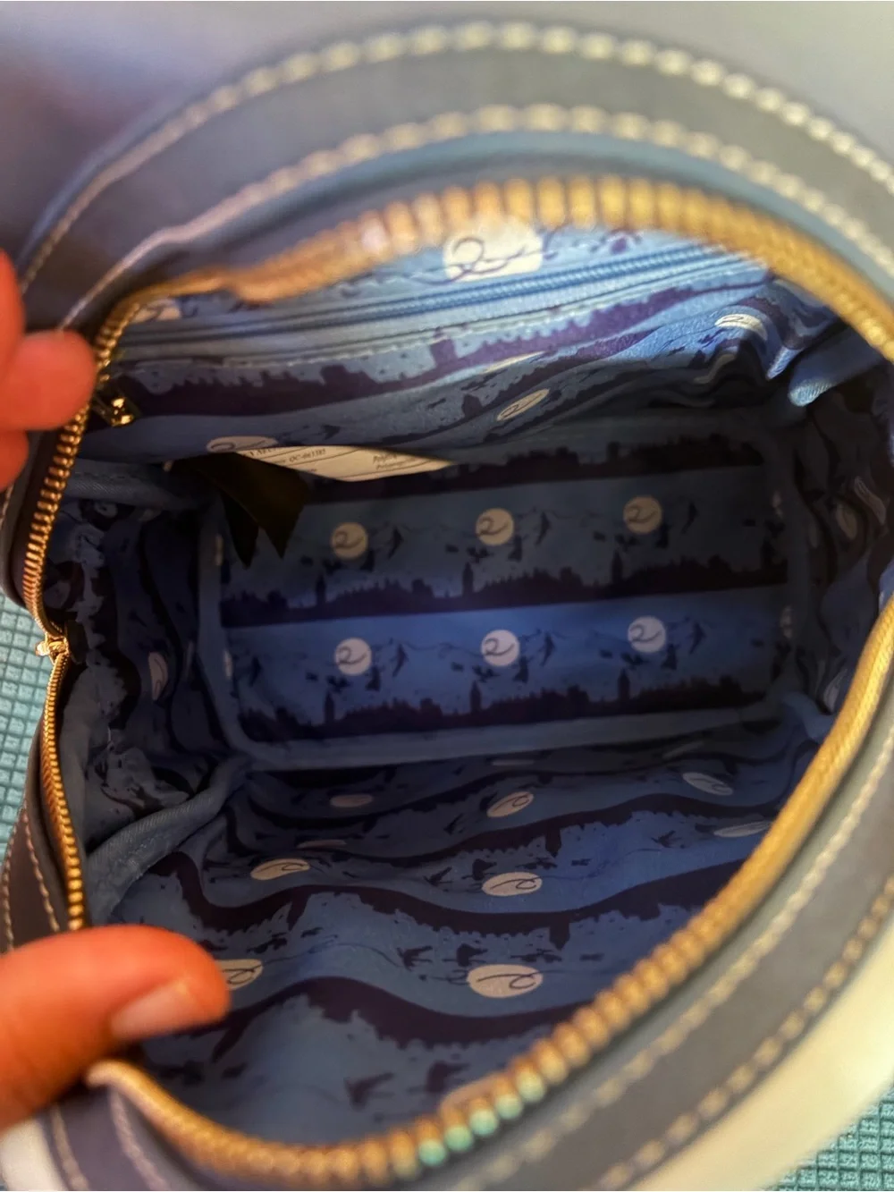 LoungeFly Peter Pan Moonlit Blue Mini Backpack